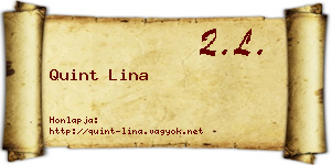 Quint Lina névjegykártya